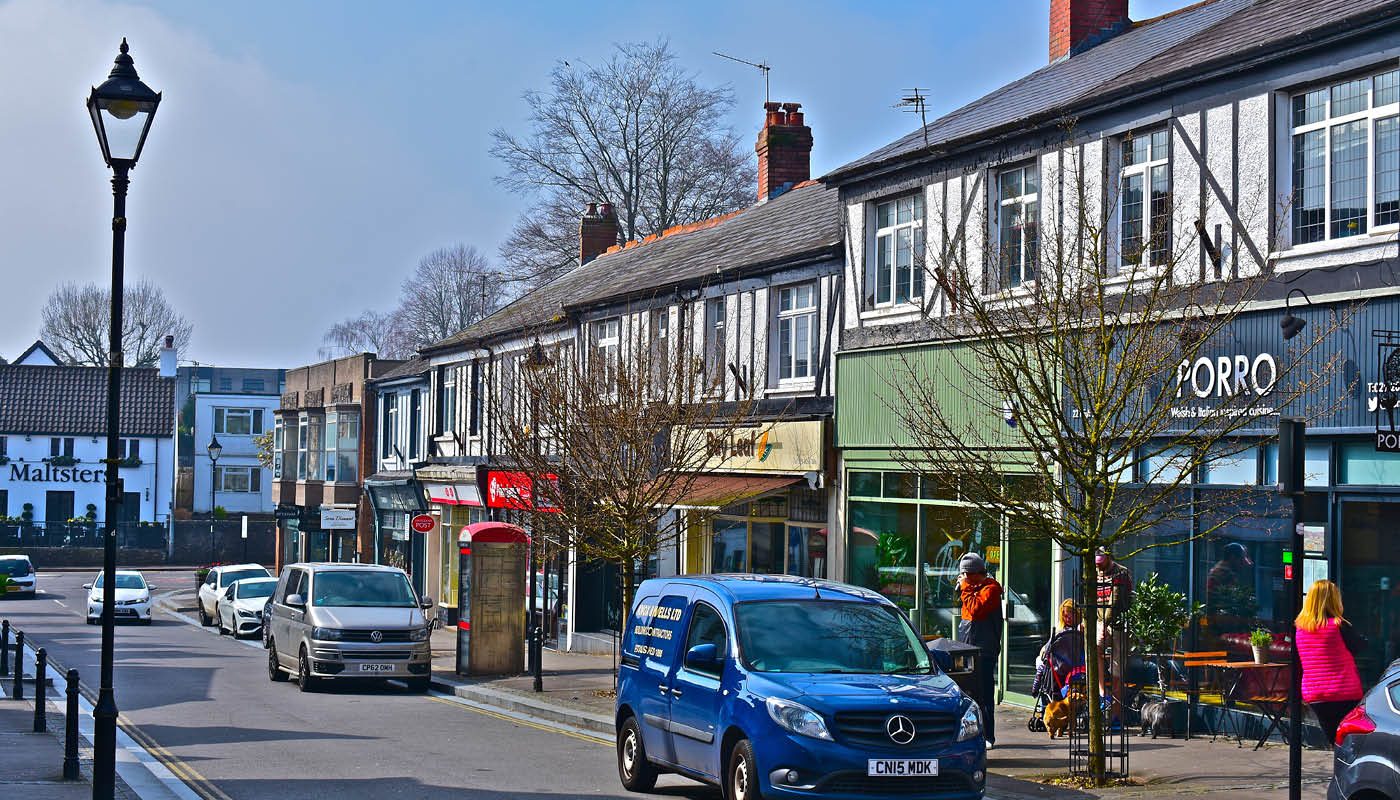 Llandaff High Street with its independent shops and cafés